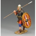 LOJ036 Marching Roman Auxilliary with shield and spear 